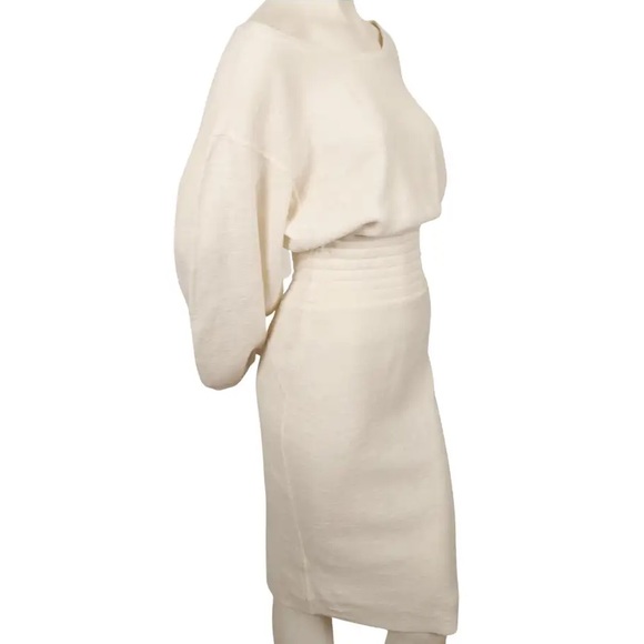 Alaia 1985 AZZEDINE ALAIA linen knit dress with cut out back Black Medium - Picture 7 of 9